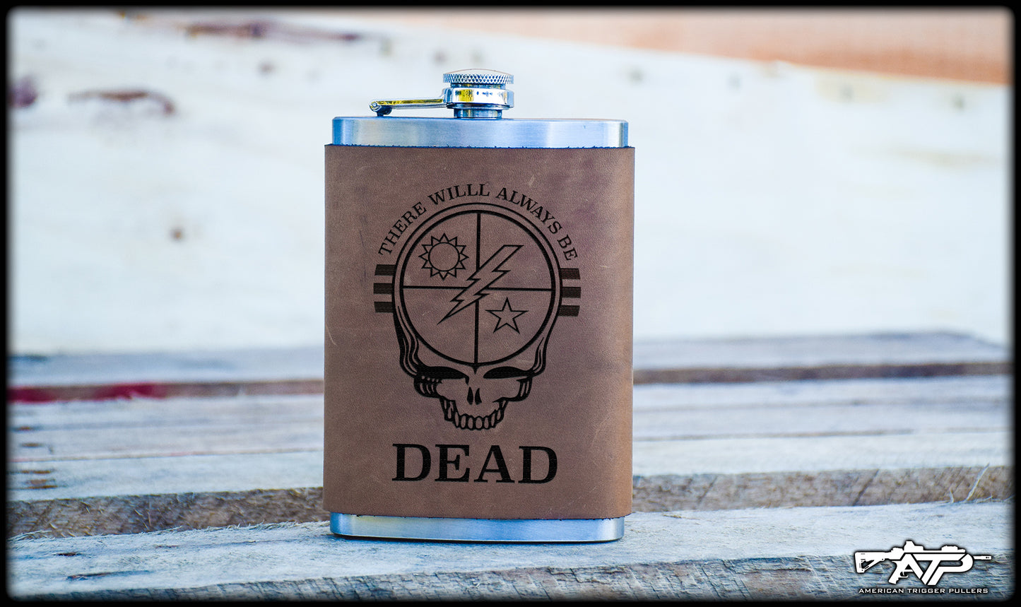 Always Be Dead Leather Flask